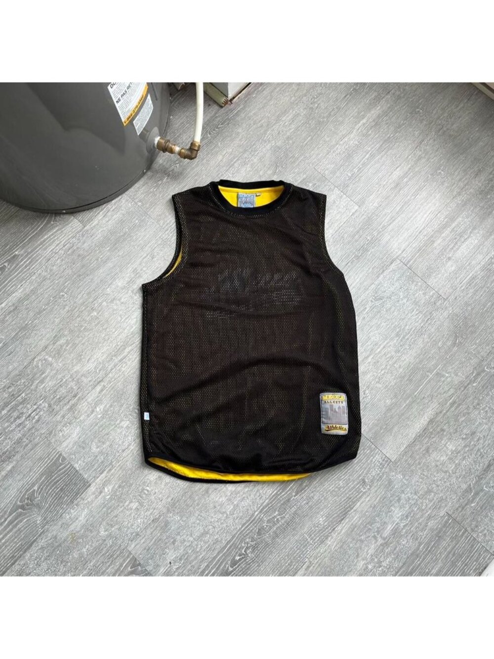 Black / Yellow / White Vintage Early 2000’s Mecca Jersey / Sleeveless Shirt